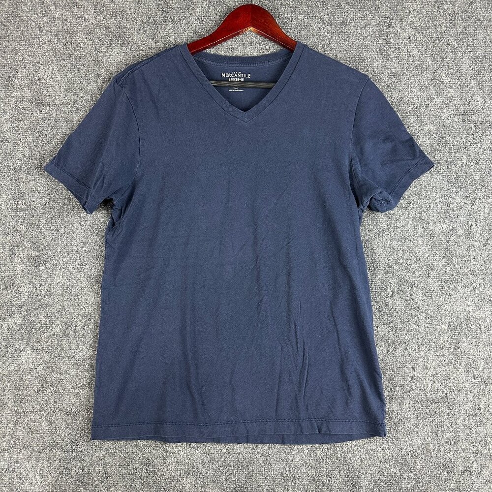 J Crew Mercantile Tee Shirt Mens Small  Broken In Short Sleeve Navy Blue Cotton